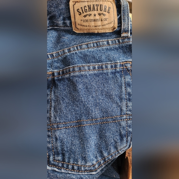 Levis Strauss Signature Authentic Loose Fit Blue Jeans Size 14 Regular - Picture 5 of 11